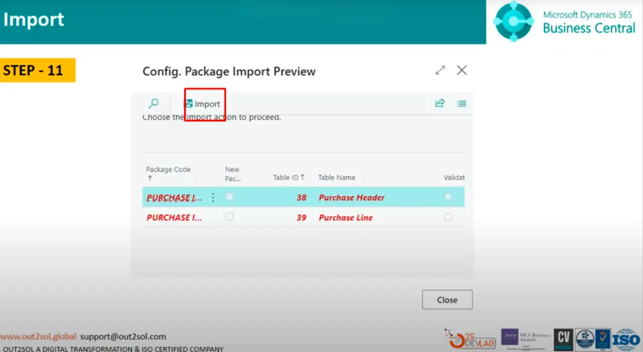 Confirm Import