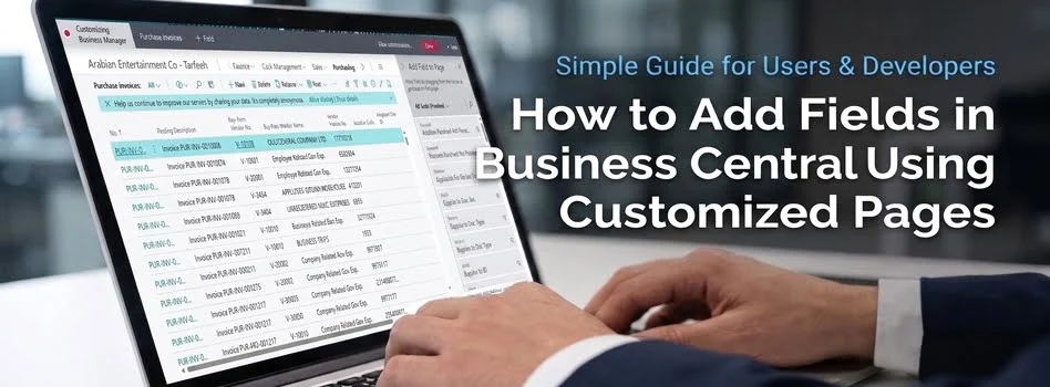 Add Fields Using Customized Pages in Business Central D365