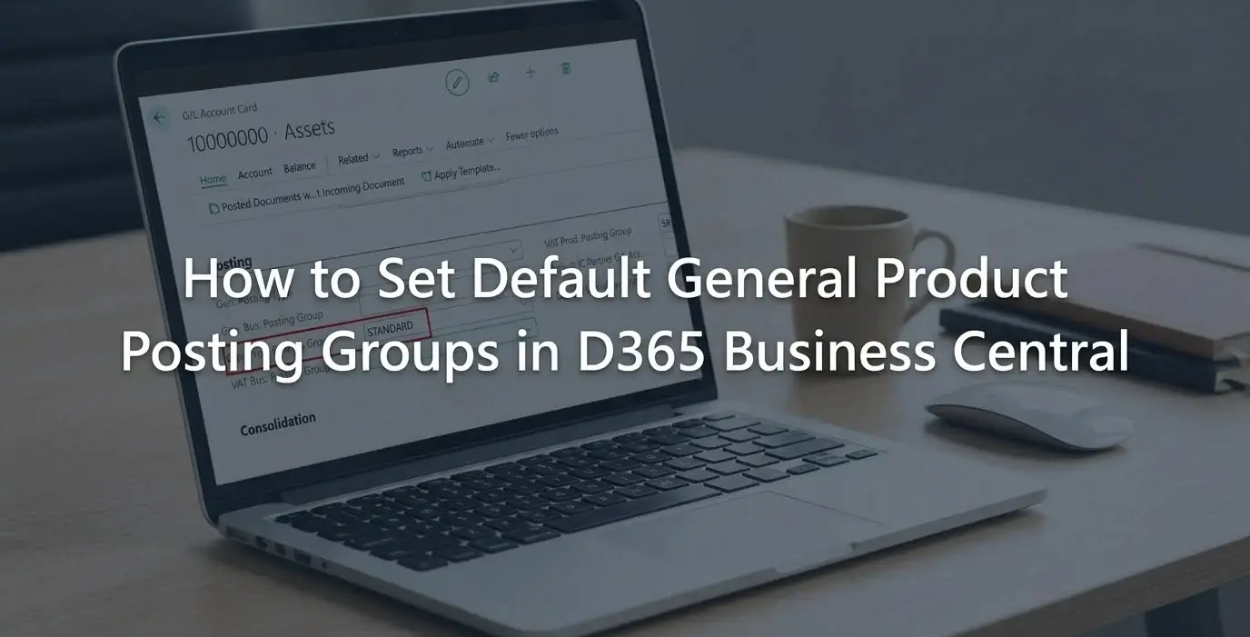 Set Default General Product Posting Groups in Dynamics 365 Business Central